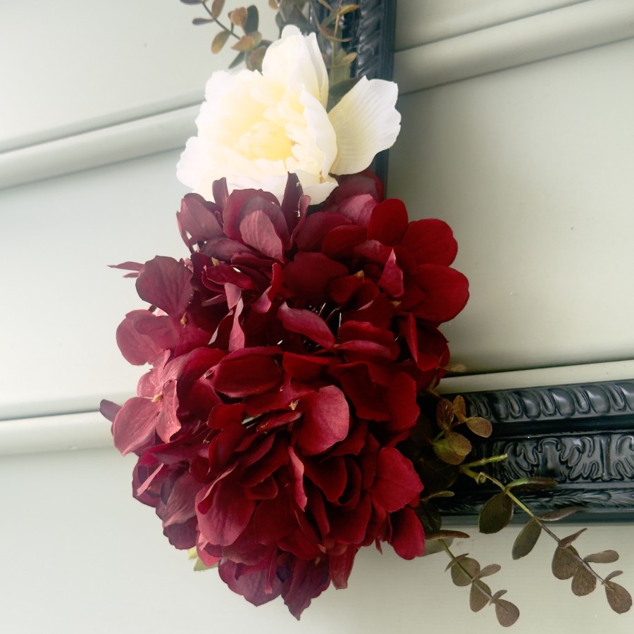 Burgundy and cream florals for fall.